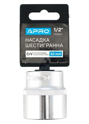 Головка шестигранная apro 32 мм x 1/2" (252732)