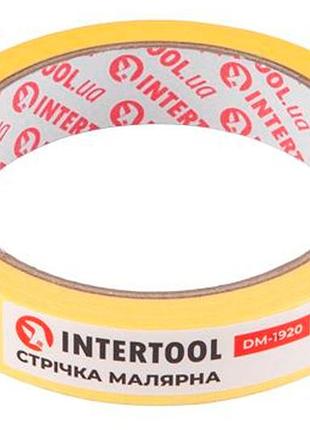 Лента малярная intertool 19 мм х 20 м желтая (dm-1920) (12 шт.)