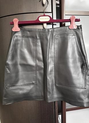 Юбка еко шкіра h&m