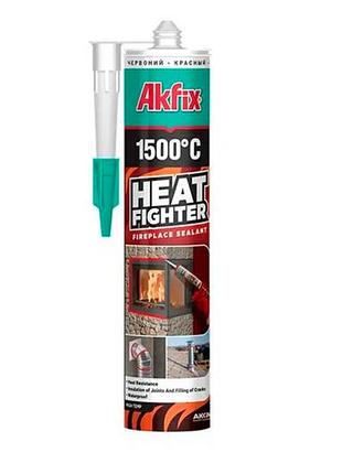 Герметик для печей и каминов akfix 280мл x 1500° черный (sa1501)