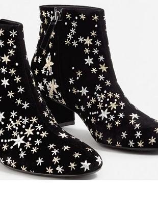 ​✨ космические ботильоны mango “the starry boot” с вышивкой ✨