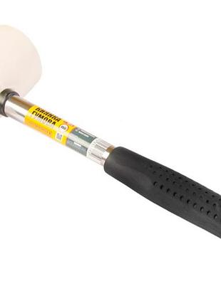 Киянка mastertool 450 г х 60 мм белая резина ручка металл (02-1312)
