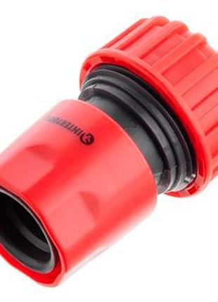 Конектор intertool з аквостопом 1/2" для шланга 3/4" (ge-1020)