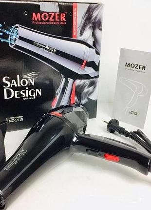 Профессиональный фен mozer mz-5919 4000 вт для сушки укладки волос