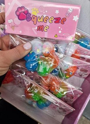 Таба лапка squeeze м’яка іграшка антистрес сквіш лапки котика