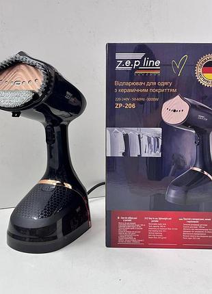 Відпарювач для одягу з керамічним покриттям zepline zp-206 чорний