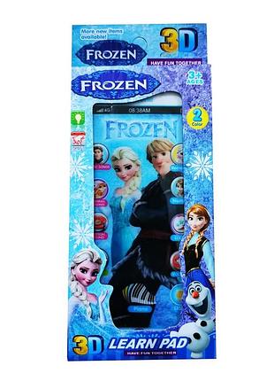Дитячий інтерактивний телефон frozen learn pad з 10 функціями