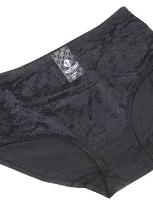 Трусики жіночі великі 5xl чорні anttifu 3119