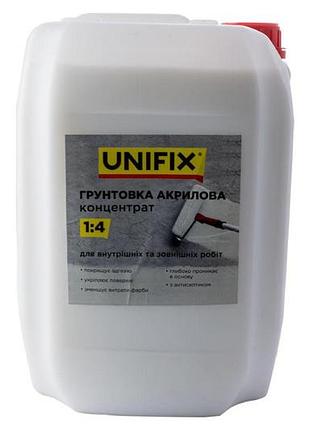 Грунтовка акрилова unifix 10 кг x 1: 4 концентрат (951110)