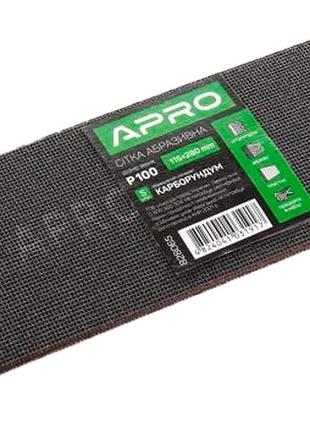 Сетка абразивная apro 115 x 280 мм x р100 pro (5 шт.) (828065)