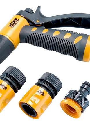 Набір для поливу сила 1 пістолет x 1 адаптер 1/2" x 3/4" x 2 конектори 1/2" (4шт) (551282)