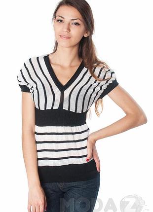 Кофта armani l5w831hs(1325)-06 short/s женск. бело/черный (56 569)