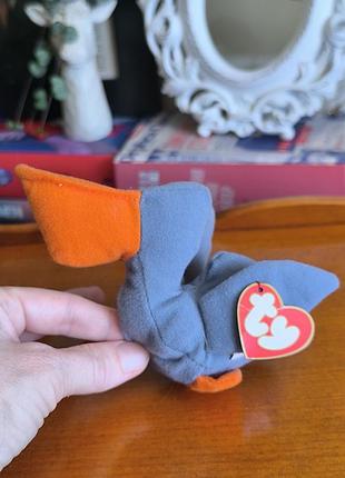Коллекционная мягкая игрушка пеликан скуп (scoop) от tty beanie babies
