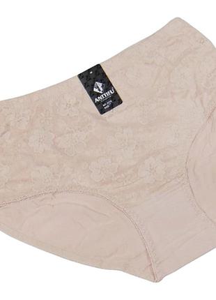 Трусики жіночі великі 4xl персикові anttifu 3119