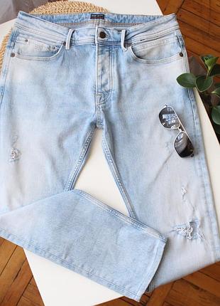 Стильні блакитні джинси pepe jeans zinc faded розмір w33 l32