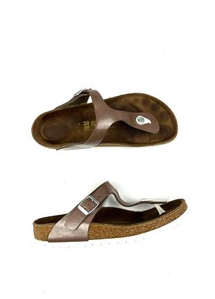 Birkenstock gizeh вʼєтнамки жіночі шкіряні тапки сандалі