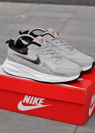 Кросівки nike running чоловічі сірі з сіточкою