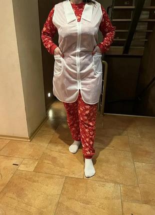 Халат нейлоновий "комір" розміри (xl, xxl)