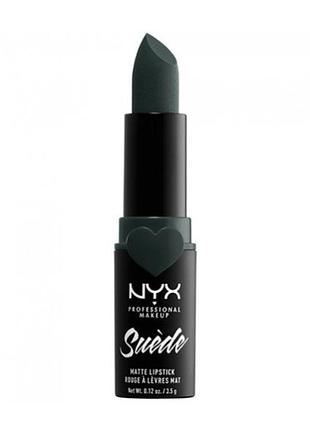 Nyx professional makeup suede matte lipstick матуюча помада відтінок 24, shake that money.