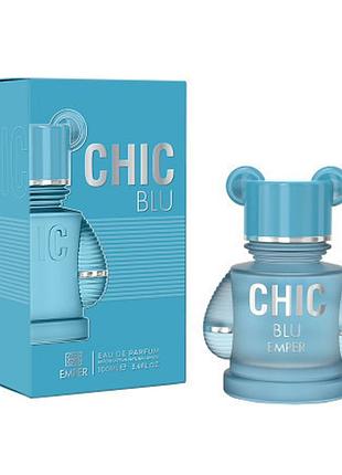 Женская парфюмированная вода emper chic blu 100 мл