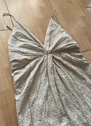 Сарафан zara чудова літня сукня, тканина жатка, прямого крою