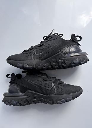 Кросівки nike react vision triple black 3