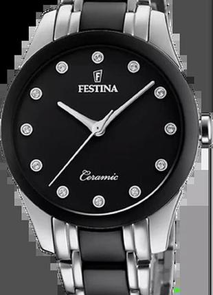 Годинник жіночий festina f20499/3 ceramic