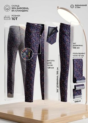 ​✨ яркие цветочные брюки скошенные gap tall (размер 10t / m-l)
