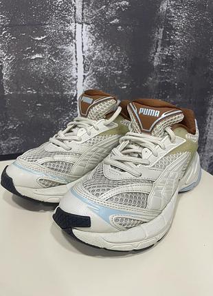 Кросівки жіночі puma velophasis lace up sneakers beige