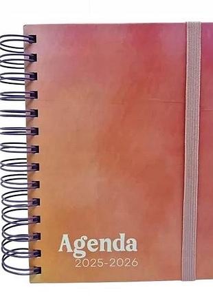 Планировщик bts agenda 2025-2026 розовый с наклейками