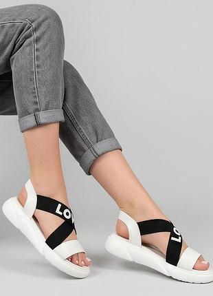 Легкие женские босоножки на платформе ailaifa love white 104-44 39