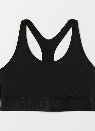 Черный спортивный топ h&m