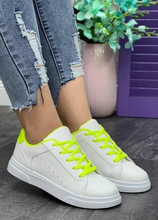 Молодіжні жіночі кросівки кеди no brand 04526 white