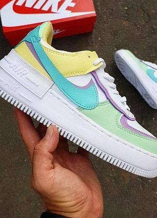 Жіночі кросівки nike air force 1 custom 04522 white-green