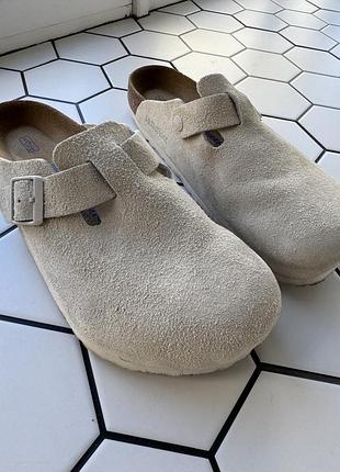 Birkenstock boston soft footbed suede