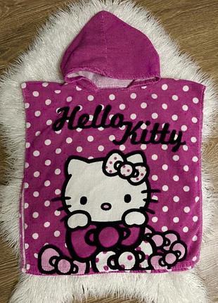 Детское полотенце пончо hello kitty