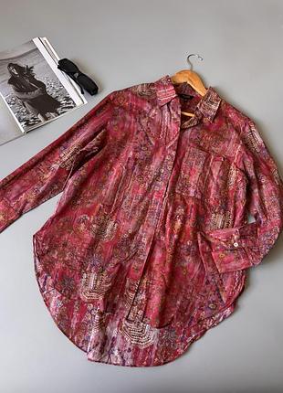 Неймовірна сорочка в принт massimo dutti р.40