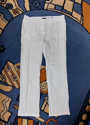 Женские льняные брюки h&m р 12( м-l)