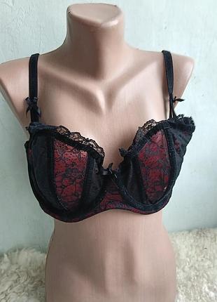 Неймовірний, чорний з червоним, бюстгальтер   ann summers 85 d