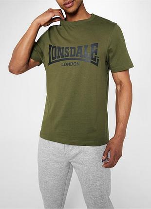 Нова чоловіча футболка хакі lonsdale m