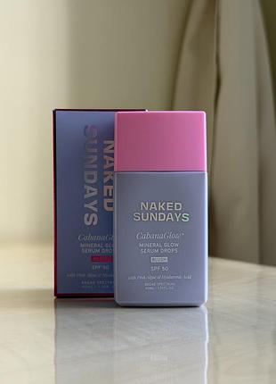 Рідкі румʼяна naked sundays ‘cabana glow’ mineral glow serum spf50 blush drops