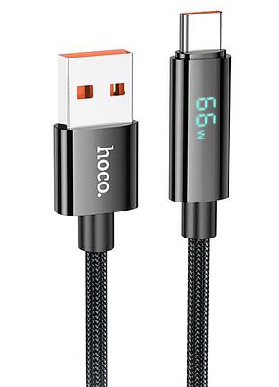 Дата кабель hoco u125 benefit 5a usb to type-c with display (1.2m)