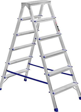 Стремянка алюминиевая двухсторонняя stark sdhr 406