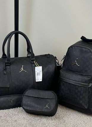Сумка jordan monogram 23 дорожня рюкзак барсетка месенджер чорна