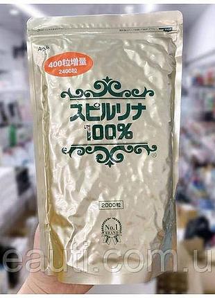 Спіруліна spirulina 100% 2400 шт, algae японія