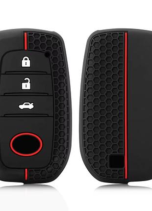 Силіконовий чохол на смарт ключ toyota prado camry rav4 highlander land cruiser avensis auris corolla 3 кнопки