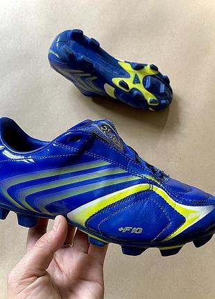 Бутси дитячі для хлопчика adidas f10 trx 35 розмір | устілка 21 см | сині сороконіжки