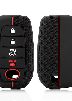 Силиконовый чехол на смарт ключ toyota prado camry rav4 highlander land cruiser avensis auris corolla 4 кнопки