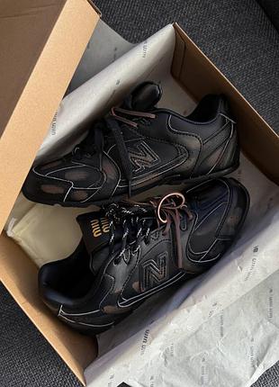 Жіночі кросівки new balance x miu miu black/brown