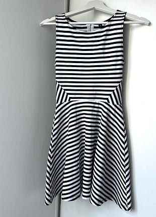 Сукня плаття сарафан у смужку h&m divided 34 xs